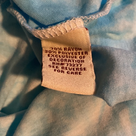 Mudd Blue & white tie-dye crop top two braided straps size medium - Picture 4 of 4